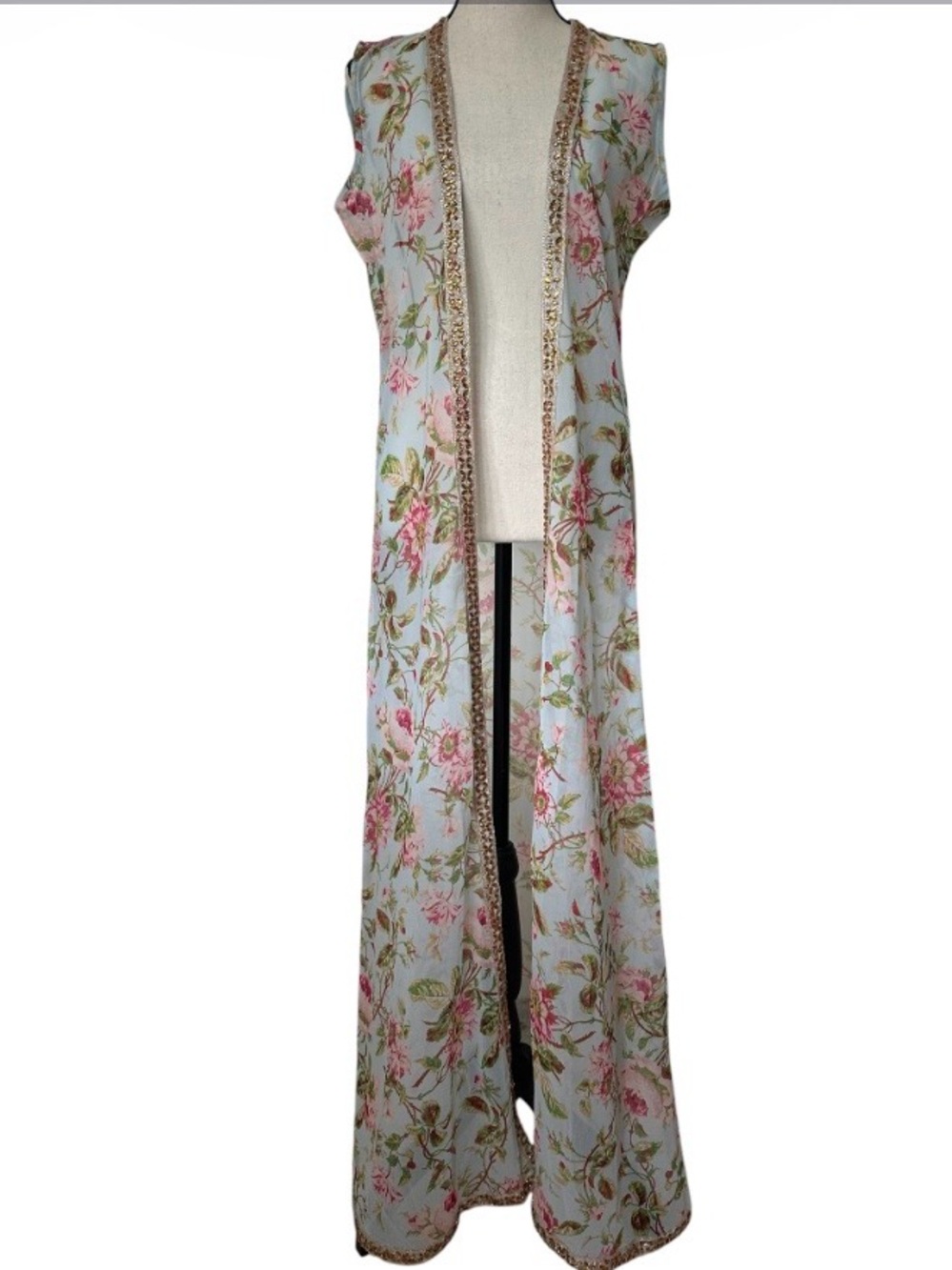 Romantic Floral Duster Kimono Boho Ethereal Festival Maxi Cardigan Lightweight